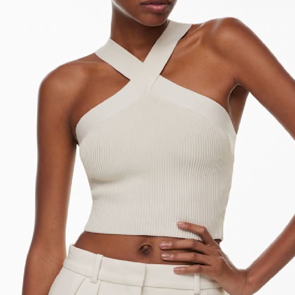 🔥Host Pick🔥BABATON Sculpt Knit Criss Cross Cropped Tank - Picture 2 of 8